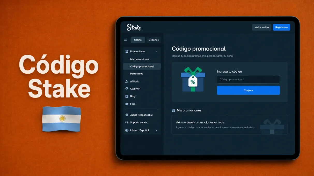 Códigos promocionales y bonus code Stake