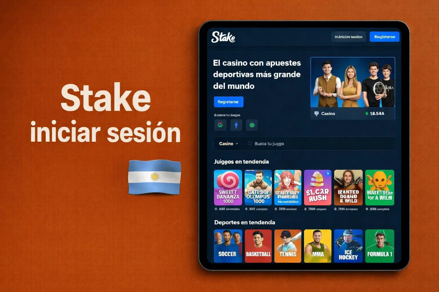 Stake iniciar sesión