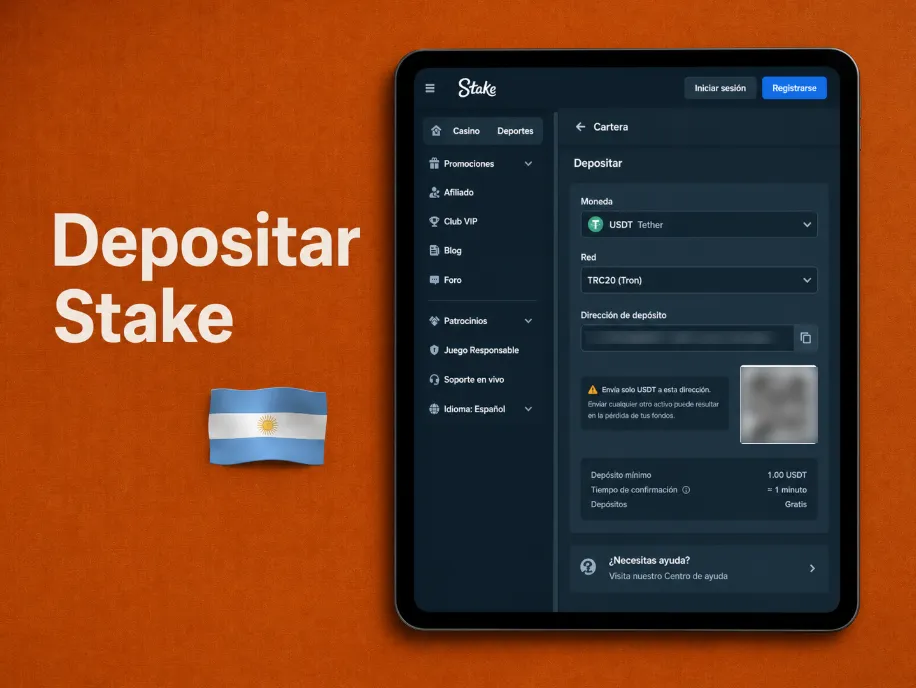 Cómo depositar en Stake desde Argentina